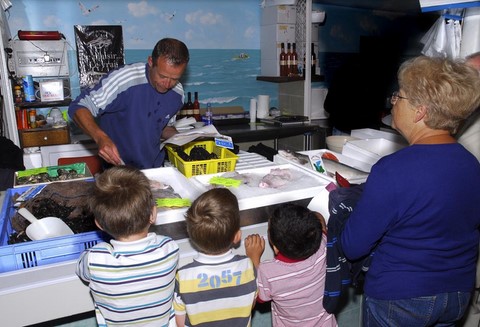 vente de poisson et crustaçés